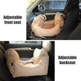 img 3 attached to 🐾 BESTHLS Dog Car Seat for Small and Medium Dogs Cats up to 30 lbs - Secure Travel Dog Bed with Removable Pillow and Safety Belt - Convenient Dog Booster Seat with Carrier Handles