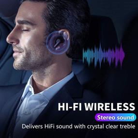 img 3 attached to 🎧 Премиум беспроводные наушники: Bluetooth 5.0 стереонаушники с 25 часами воспроизведения, микрофоном и портативным зарядным кейсом