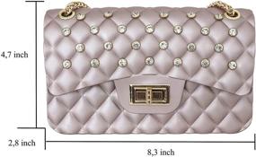 img 2 attached to 👝 EDPD Small High Fashion Crossbody Clutch Shoulder Bag with Rhinestone Embellishments – Elegant Formal Mini Envelope Evening Handbag