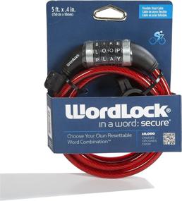 img 3 attached to 🔒 Wordlock CL-408-RD 4-Letter Combination Bike Lock Cable: Secure Your Bike in Style with this Red 5-Feet Lock