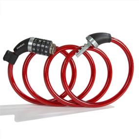 img 1 attached to 🔒 Wordlock CL-408-RD 4-Letter Combination Bike Lock Cable: Secure Your Bike in Style with this Red 5-Feet Lock