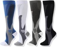 🧦 rzbstsoki 20-30 mmhg 4 pair medical sport compression socks: ultimate support for men, women & nurses логотип