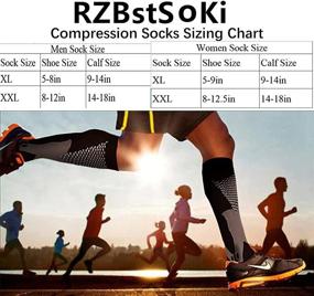 img 1 attached to 🧦 RZBstSoKi 20-30 mmHg 4 Pair Medical Sport Compression Socks: Ultimate Support for Men, Women & Nurses