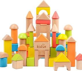 img 3 attached to 🧱 Educational Wooden Building Blocks Set: Enhancing Learning with Building Toys