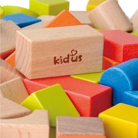 img 1 attached to 🧱 Educational Wooden Building Blocks Set: Enhancing Learning with Building Toys