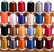 🧵 simthread 1100 yards miniking spool: 24 assorted colors - premium polyester embroidery thread for home sewing machines logo