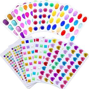 img 4 attached to 💎 Selizo Craft Gems: Stunning Self-Adhesive Rhinestones Stickers for Craft Jewels and Bling Crystal Diamond Crafts - 658pcs, 14 Sheets
