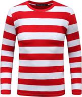 othread co sleeve striped t shirt logo