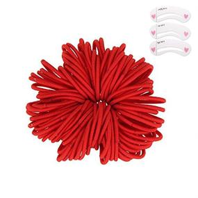 img 3 attached to Coobbar 100Pcs Elastic Ponytail Holder