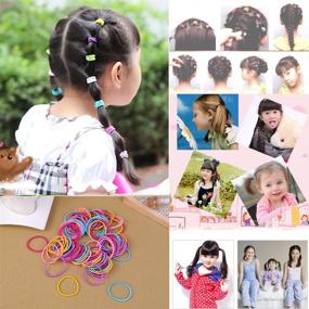 img 1 attached to Coobbar 100Pcs Elastic Ponytail Holder