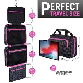 img 1 attached to Ultimate Travel Companion: Large Versatile Travel Cosmetic Bag