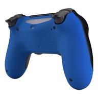 enhance your gaming experience with extremerate blue soft touch bottom shell for ps4 slim 🎮 pro controller: perfect replacement parts for improved gameplay - compatible with jdm-040, jdm-050 and jdm-055 controllers логотип