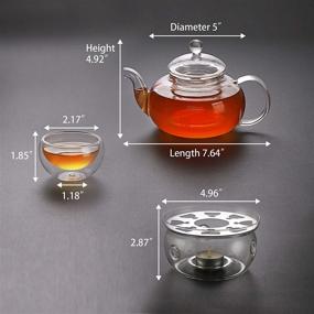 img 1 attached to 🍵 Enhance Your Tea Experience with the Kendal Glass Filtering Teapot Warmer