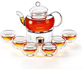 img 4 attached to 🍵 Enhance Your Tea Experience with the Kendal Glass Filtering Teapot Warmer