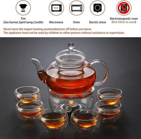 img 3 attached to 🍵 Enhance Your Tea Experience with the Kendal Glass Filtering Teapot Warmer