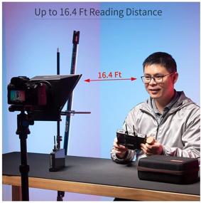 img 2 attached to 📷 FEELWORLD TP2A 8-inch Portable Teleprompter for Smartphone Tablet & DSLR Camera Video Recording Live Streaming Interview Speech with Lens Adapter Rings & APP Remote Control