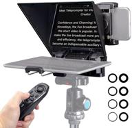 📷 feelworld tp2a 8-inch portable teleprompter for smartphone tablet & dslr camera video recording live streaming interview speech with lens adapter rings & app remote control logo