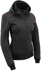 img 3 attached to 🏍️ Get the Ultimate Protection and Style with the Milwaukee Leather MPL2764 Women's Soft Shell Armored Racing Style Jacket with Hoodie