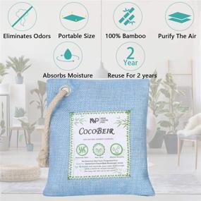 img 3 attached to 🌿 Natural Air Purifier: 5-Pack Bamboo Charcoal Bags for House and Car - Kid and Pet Friendly