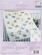 👶 bucilla stamped cross stitch baby quilt top: 34x43-inch, alphabet dreams, 43241 logo