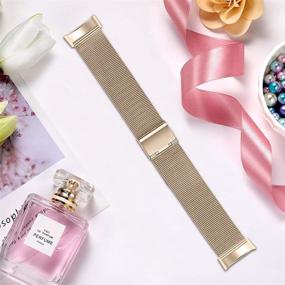 img 1 attached to 🥂 Chofit Metal Watch Bands: Stylish Stainless Steel Strap for Fitbit Charge 5 - Adjustable and Compatible for Women and Men, Champagne