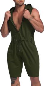 img 3 attached to COOFANDY Jumpsuits Fashion Sleeveless Bodysuit Men's Clothing