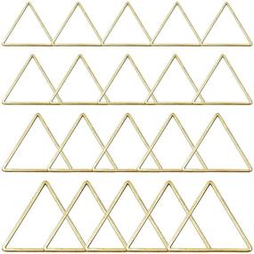 img 4 attached to 💍 70Pcs Gold Triangle Earring Beading Ring Set for DIY Jewelry Making and Crafts Supplies