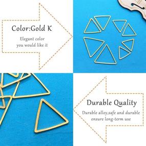 img 1 attached to 💍 70Pcs Gold Triangle Earring Beading Ring Set for DIY Jewelry Making and Crafts Supplies