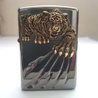 authentic zippo tiger claw bi 🐯 lighter set - genuine packaging with 6 flints logo