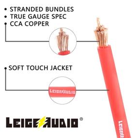 img 3 attached to 🔌 LEIGESAUDIO 25Ft 4 Gauge Red Amplifier Power/Ground Wire - High-Quality True Spec Soft Touch 4 AWG Cable
