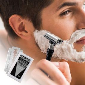 img 3 attached to 🪒 Efficient Men's Feather Hi Stainless Double Shave & Hair Removal Razor Blades