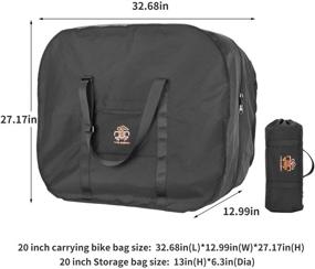 img 2 attached to 🚲 THRLEGBIRD Folding Bicycle Bag: Convenient & Durable Bike Travel Case (14-20 inch) for Air & Train Transport - Large Storage