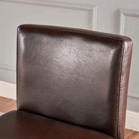 img 1 attached to Christopher Knight Home Portman (Set of 2) Seigel Brown Bonded Leather Counter Stool, 18-inch Width x 23-inch Depth x 38.50-inch Height