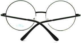 img 1 attached to 🕶️ Large Black Super Oversized Round Circle Frame Clear Lens Glasses - JuicyOrange