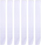 🎀 pack of 6 blank satin sashes - ideal for diy, weddings, hen parties, beauty pageants - color: white logo