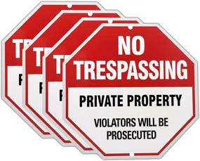 img 4 attached to Guardian Property Trespassing Sign: Trespassers Prosecuted, Weatherproof Design