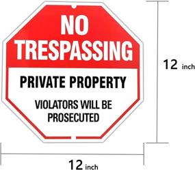 img 1 attached to Guardian Property Trespassing Sign: Trespassers Prosecuted, Weatherproof Design