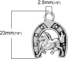 img 2 attached to 🐎 JGFinds Equestrian Jewelry Making Horse Charm Pendants, 40 Pack (20 of Each)