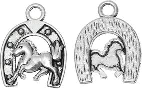 img 1 attached to 🐎 JGFinds Equestrian Jewelry Making Horse Charm Pendants, 40 Pack (20 of Each)