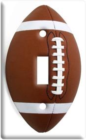 img 1 attached to ⚽ Plastic Toggle Light Switch Plate Cover - Football Design Wall Decor