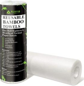 img 4 attached to 🔁 Bamboo Reusable Paper Towels - Zero Waste & Strong Bamboo Towels, Eco-Friendly Products, 30 Sheets per Roll for up to 6 Months Supply of Paper Towels, Machine Washable & Reusable Kitchen Towels (1 Roll)