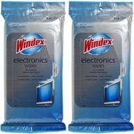 🖥️ windex electronic wipes - 2 pack of 25 count - easy and efficient cleaning solution for electronics logo