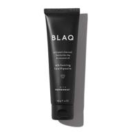 blaq activated charcoal toothpaste - organic vegan formula for teeth whitening, stain removal, gum & enamel health, and fresh breath - sls free – 4 oz / 113g logo