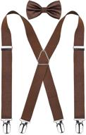 purple adjustable elastic suspender braces: classy men's accessories for ties, cummerbunds & pocket squares logo