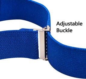img 1 attached to Purple Adjustable Elastic Suspender Braces: Classy Men's Accessories for Ties, Cummerbunds & Pocket Squares