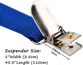 img 2 attached to Purple Adjustable Elastic Suspender Braces: Classy Men's Accessories for Ties, Cummerbunds & Pocket Squares