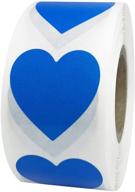 blue heart stickers inch labels logo