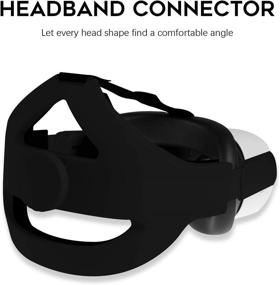 img 2 attached to 🎧 Orzero Adjustable Headband for Oculus Quest 2 with Head Cushion – Comfortable Replacement Elite Strap, Black - Reduce Pressure, Provide Protective Comfort
