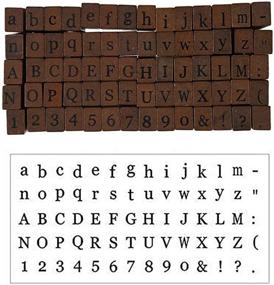 img 2 attached to 70pcs Alphabet Stamps Vintage Wooden Rubber Letter Number and Symbol Stamp Set - Perfect for DIY Craft Card Making, Happy Planner & Scrapbooking Supplies!