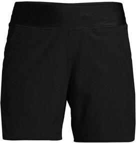 img 1 attached to 🩳 Lands' End Women's 5" Quick Dry Elastic Waist Board Shorts: Ultimate Swim Cover-up Shorts